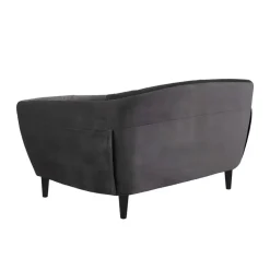 Bank Thyrza 2-zits - fluweel - donkergrijs