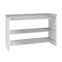 Bank Tillio 81cm, 2 rekken - chroom/beton decor