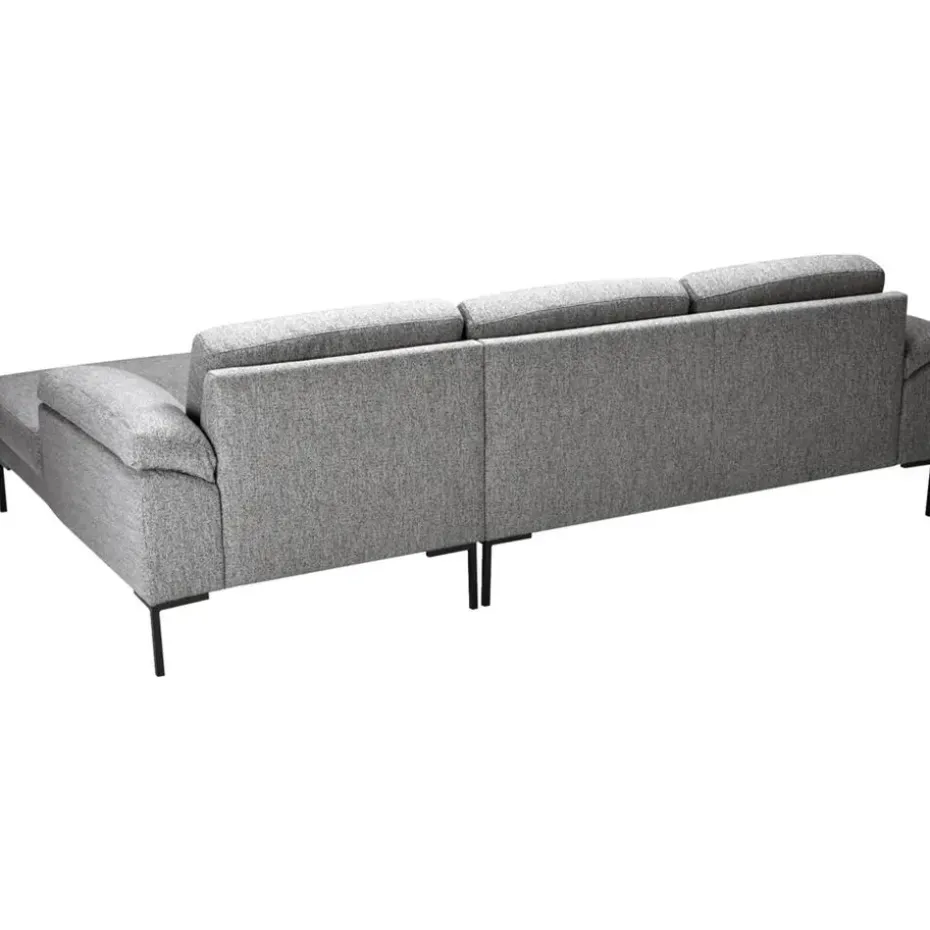 Bank Tom met chaise longue rechts - Monza - grijs