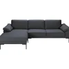 Bank Tom met chaise longue links - Basel - antraciet