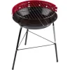 Barbecue - houtskool BBQ - driepoot - zwart/ rood - 33 x 43 cm