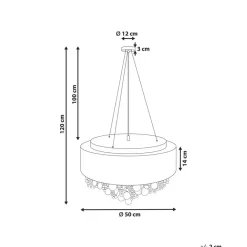 BARBEIRA - Kroonluchter - Zilver - Ijzer
