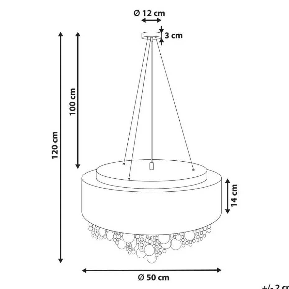 BARBEIRA - Kroonluchter - Zilver - Ijzer