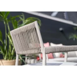 Barcelona dining fauteuil - taupe - rope grey sand - valley sand