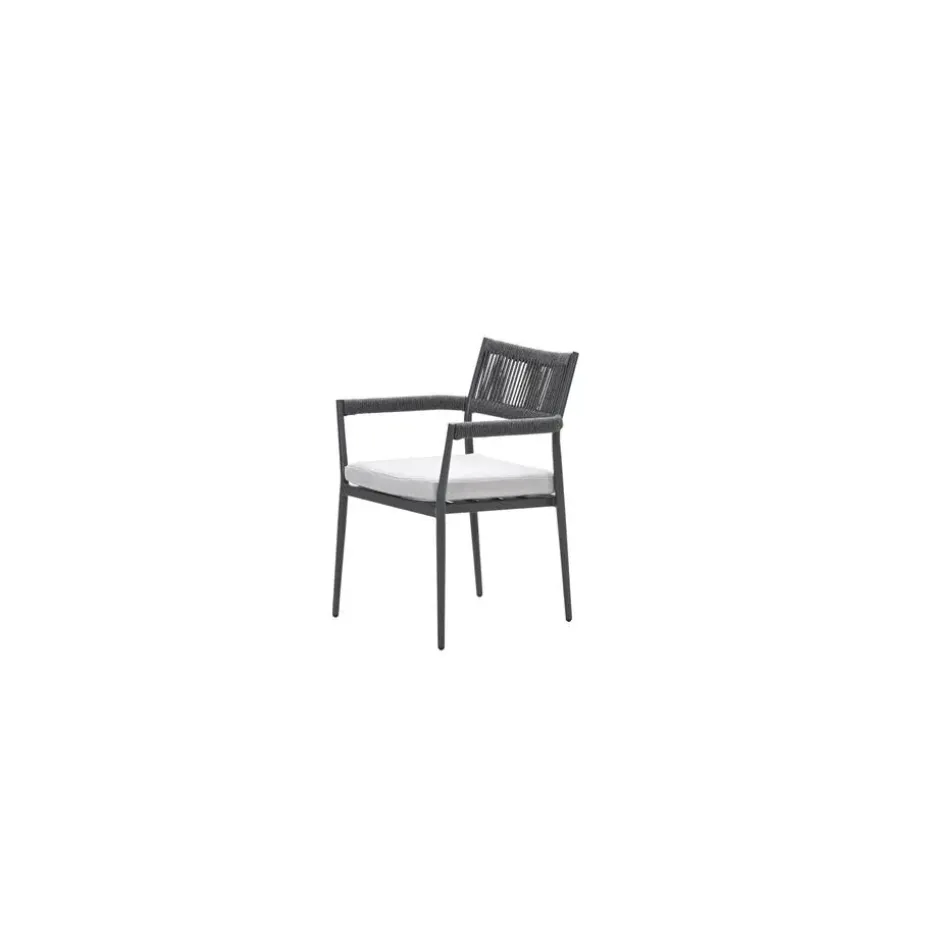 Barcelona dining fauteuil - c. black - dark grey - valley sand