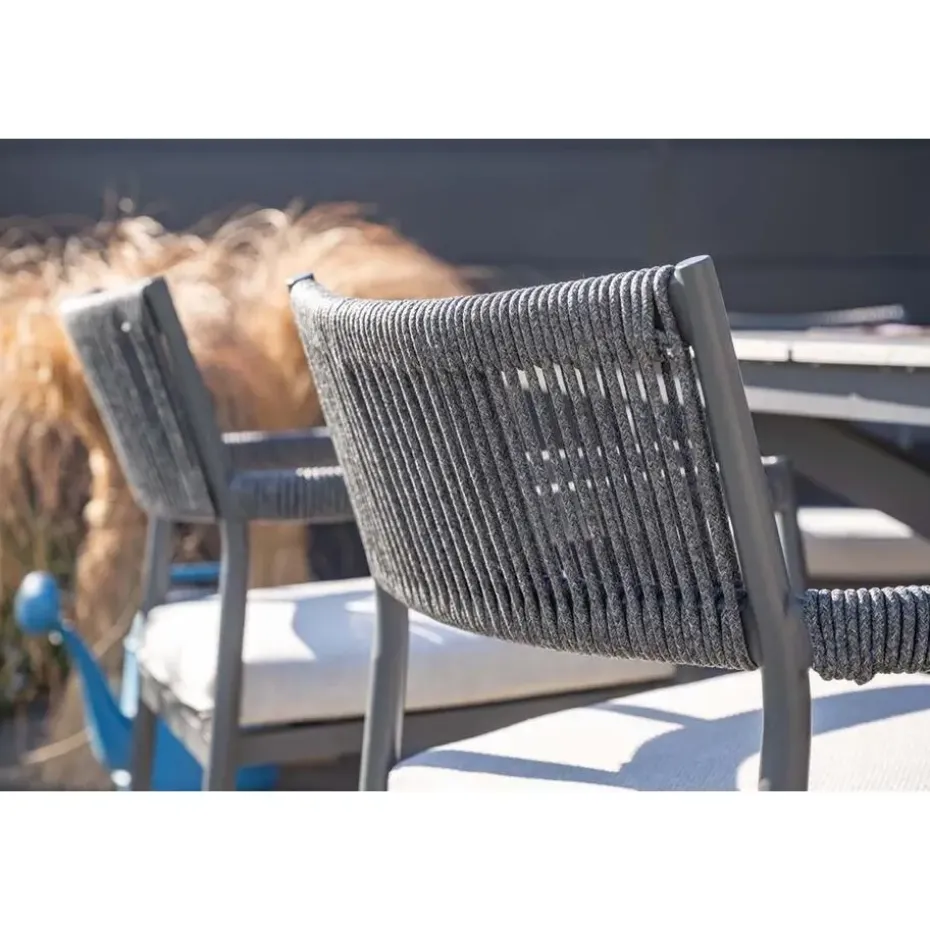 Barcelona dining fauteuil - c. black - dark grey - valley sand