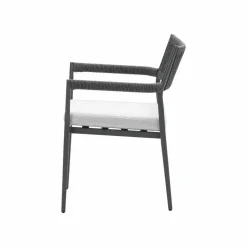 Barcelona dining fauteuil - c. black - dark grey - valley sand