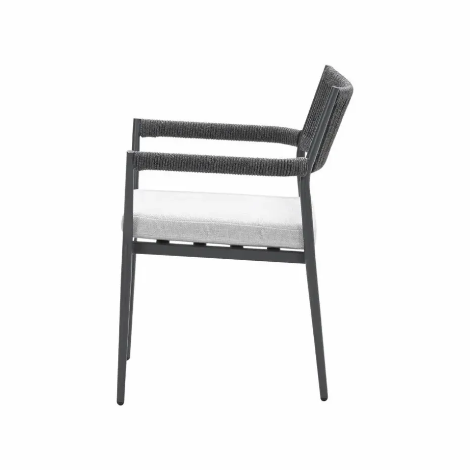 Barcelona dining fauteuil - c. black - dark grey - valley sand