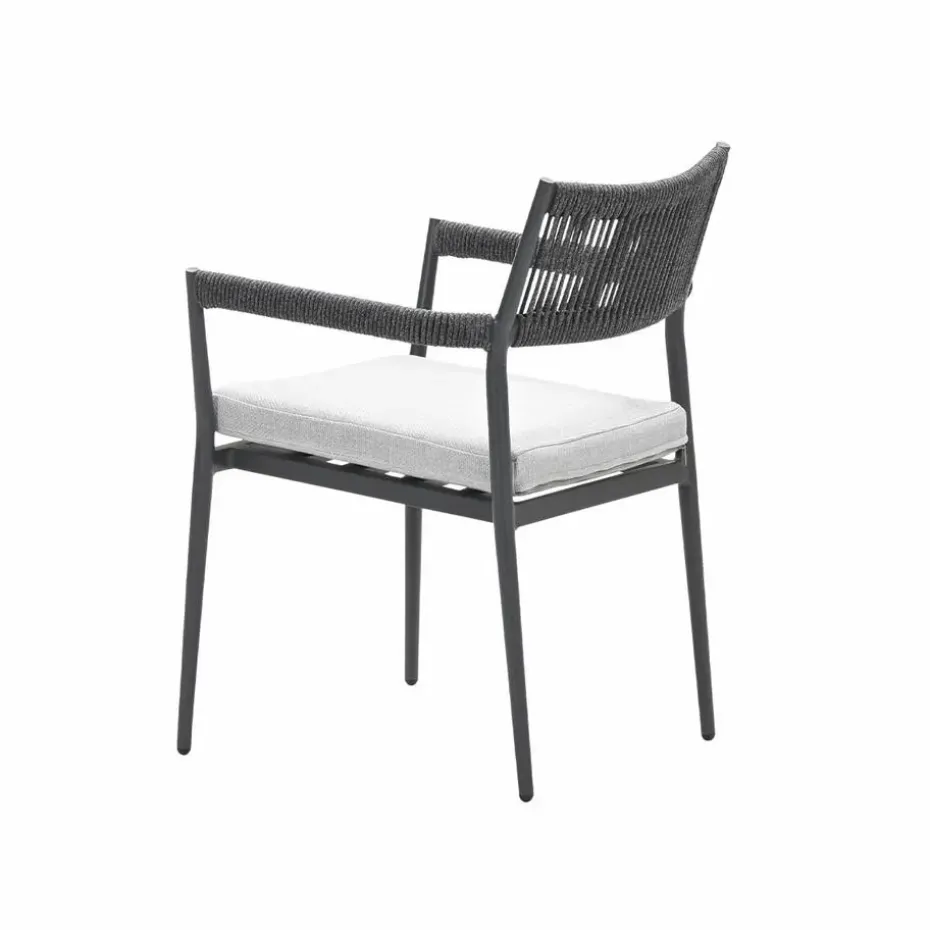 Barcelona dining fauteuil - c. black - dark grey - valley sand