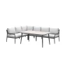 Barcelona lounge-diningset -5-dlg. - c. black -dark grey - valley sand