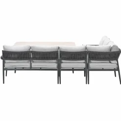 Barcelona lounge-diningset -5-dlg. - c. black -dark grey - valley sand
