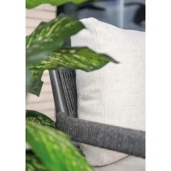 Barcelona lounge-diningset -5-dlg. - c. black -dark grey - valley sand