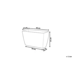 BARIS - Plantenbak - Beige - 60 cm - Stenenmix