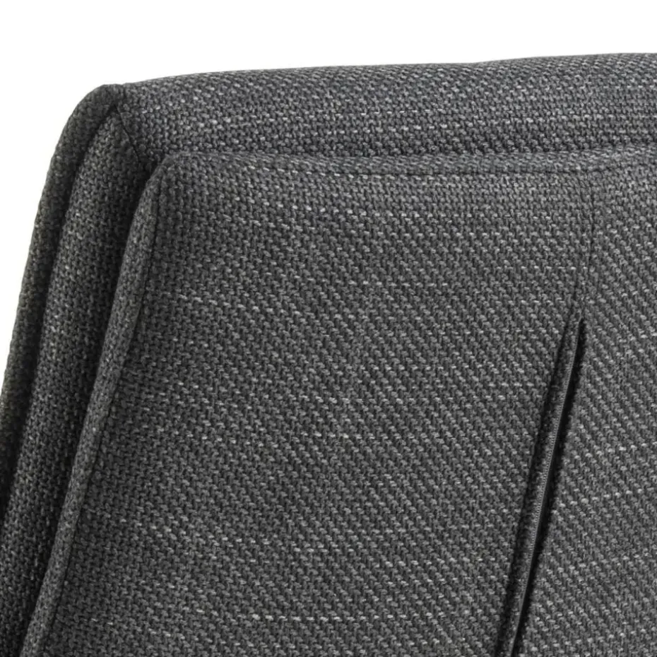 Barkruk Donkergrijs Stof - Zithoogte 68-89cm - Tregoss - Set van 2