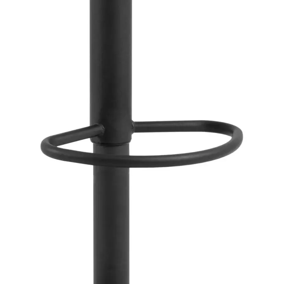 Barkruk Donkergrijs Stof - Zithoogte 68-89cm - Tregoss - Set van 2