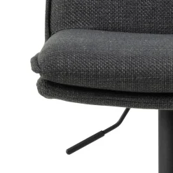 Barkruk Donkergrijs Stof - Zithoogte 68-89cm - Tregoss - Set van 2