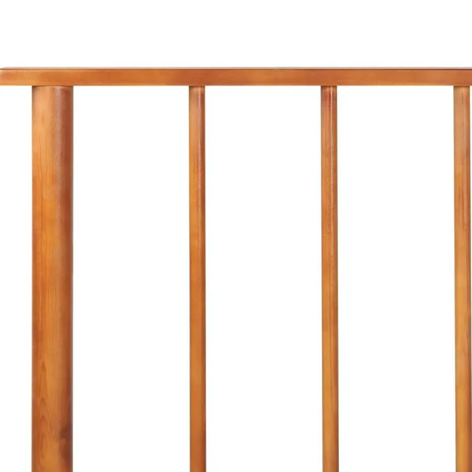 BARRET II - Tweepersoonsbed - Lichtbruin - 160 x 200 cm - Dennenhout