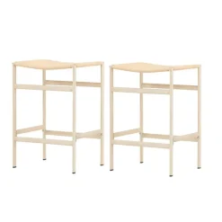 Barstoel Beige Touw - Polly - Set van 2