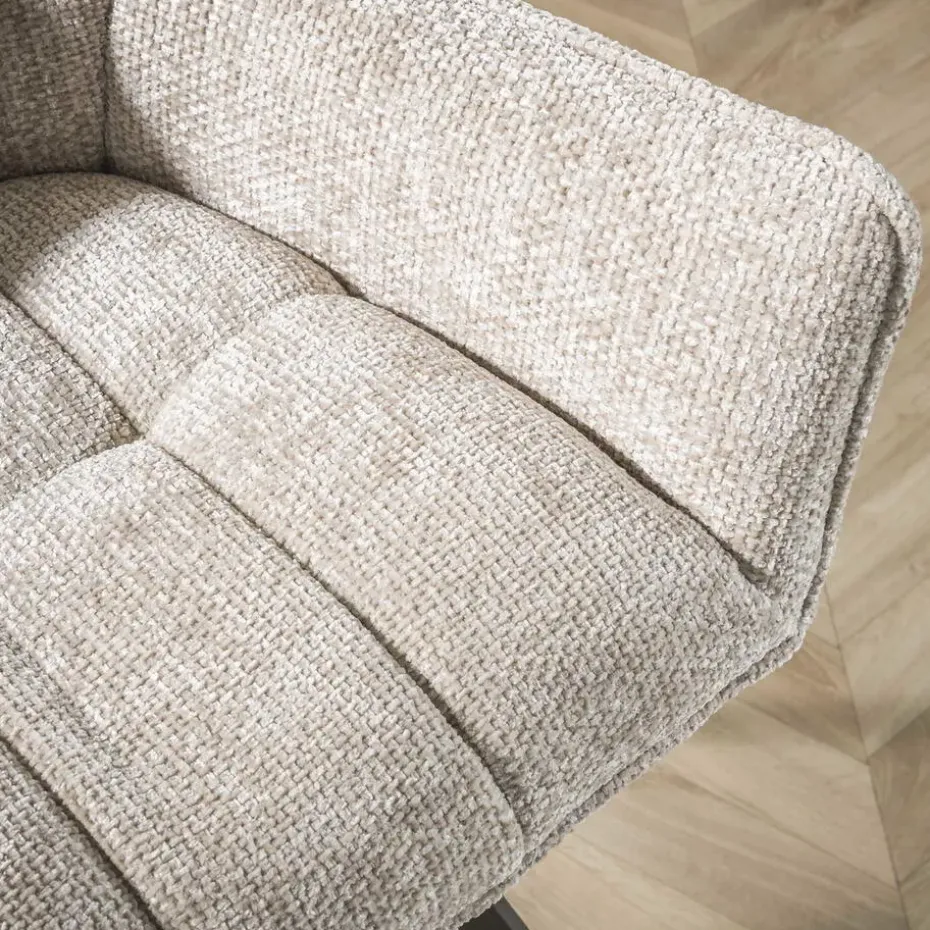 Barstoel Draaibaar - Zandkleur - Metaal - 66x67x90cm - Rich - Set van 2