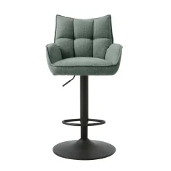 Barstoel Groen Stof - Verstelbaar - Marilla - Set van 2