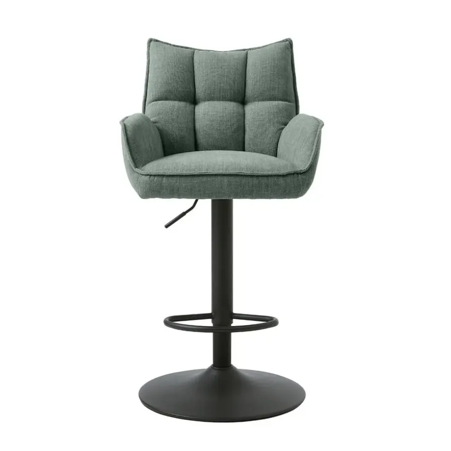 Barstoel Groen Stof - Verstelbaar - Marilla - Set van 2