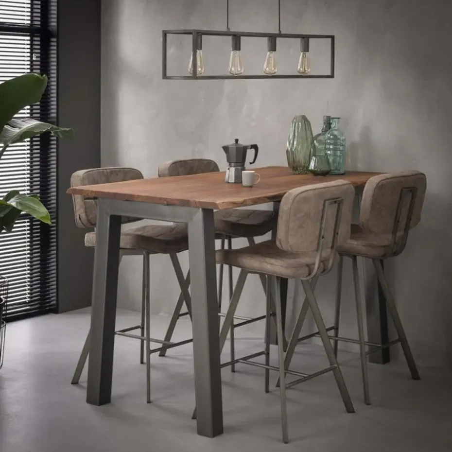 Bartafel Acaciahout - 147cm - Rechthoekig - Tafel Edge