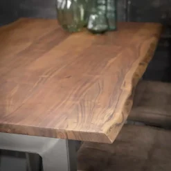 Bartafel Acaciahout - 147cm - Rechthoekig - Tafel Edge