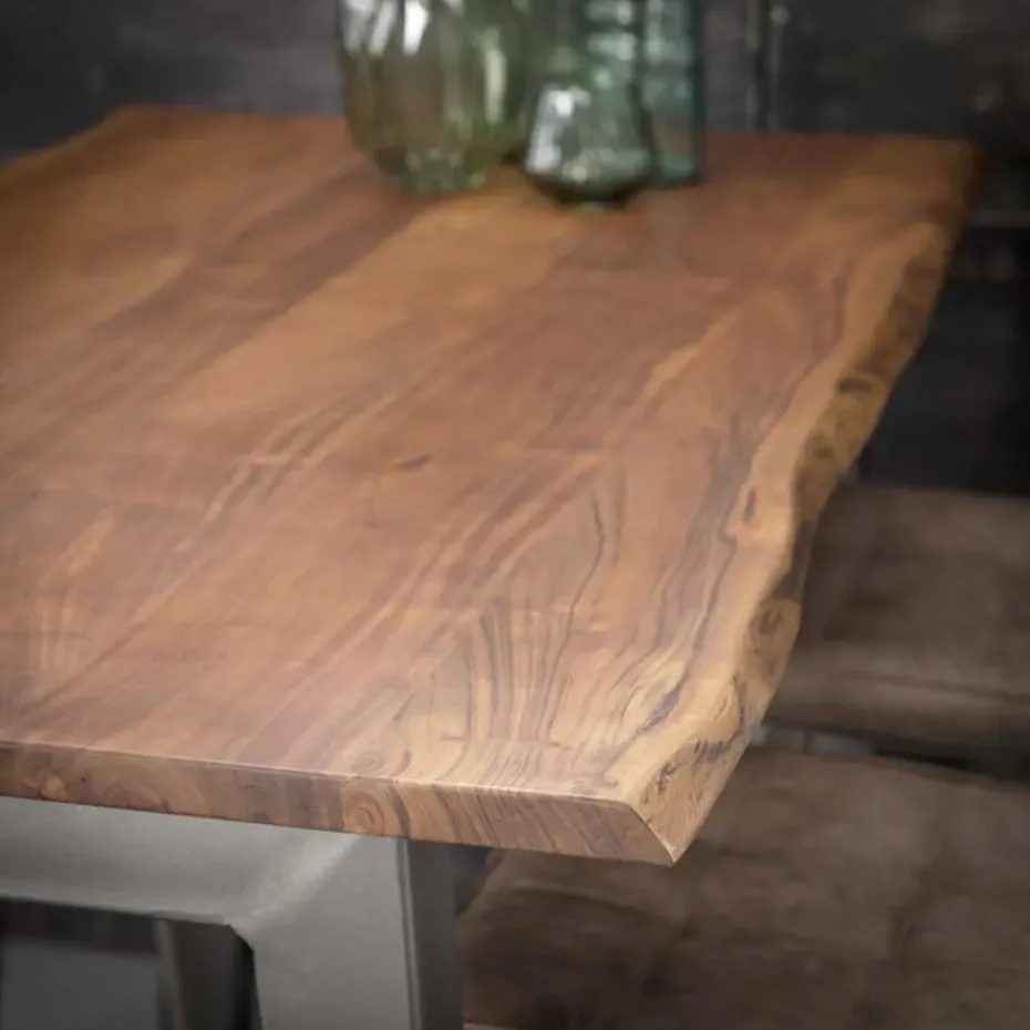 Bartafel Acaciahout - 147cm - Rechthoekig - Tafel Edge