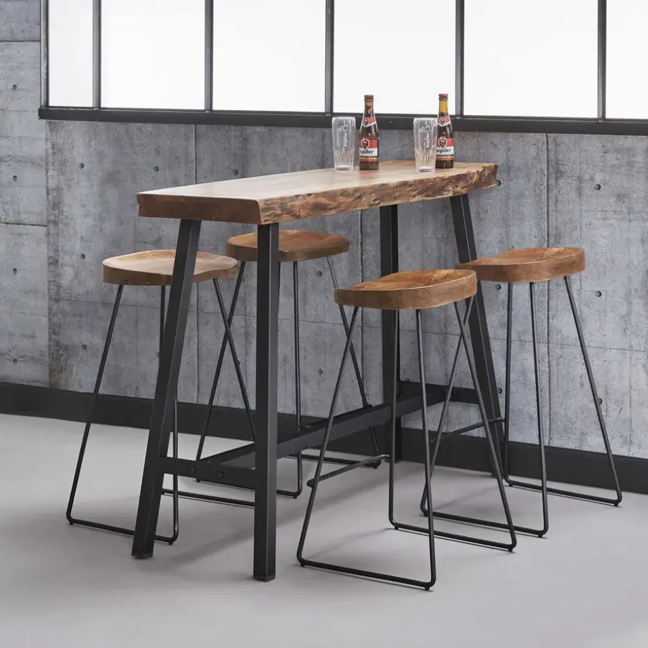 Bartafel Acaciahout - 46x125x92cm - Tafel Live Edge