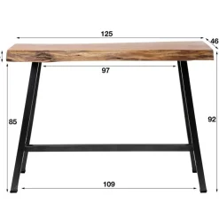 Bartafel Acaciahout - 46x125x92cm - Tafel Live Edge