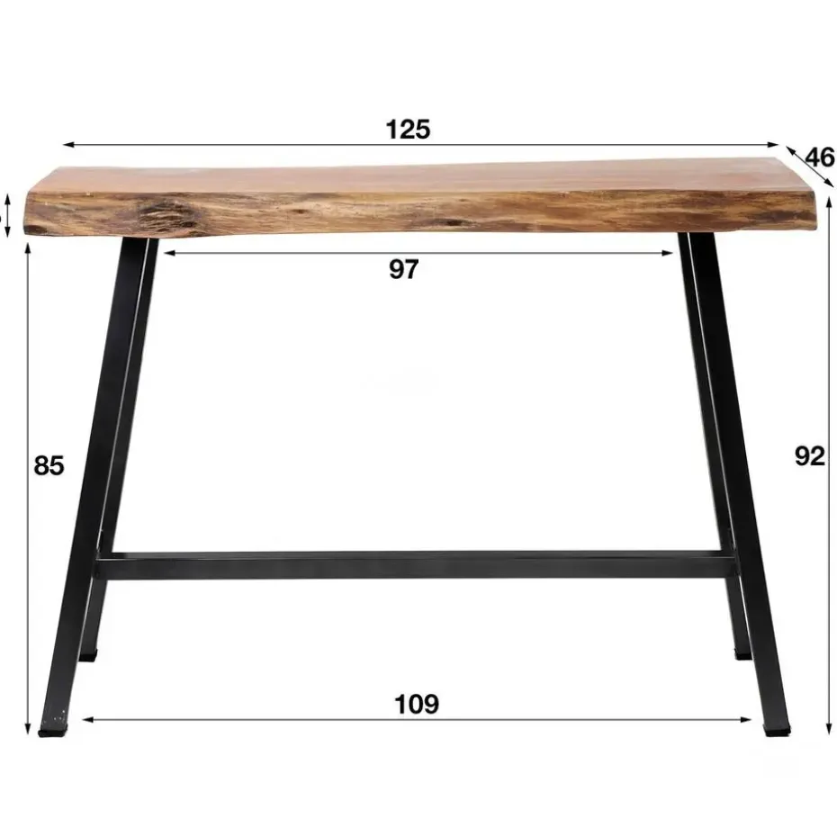 Bartafel Acaciahout - 46x125x92cm - Tafel Live Edge