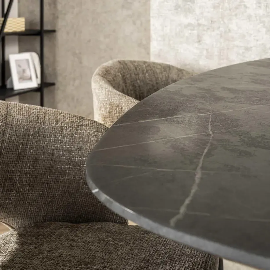 Bartafel Keramieklook - 140x80x93cm - Kruisframe