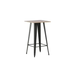 Bartafel Zwart Hout - 60x60x105cm - Tempe