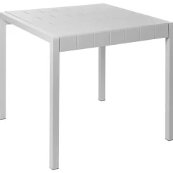 BARTICA - Tuintafel - Grijs - 81 x 84 cm - Synthetisch materiaal