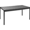 BARTICA - Tuintafel - zwart - 154 x 84 cm - Synthetisch materiaal