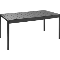 BARTICA - Tuintafel - zwart - 154 x 84 cm - Synthetisch materiaal