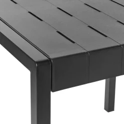 BARTICA - Tuintafel - zwart - 154 x 84 cm - Synthetisch materiaal