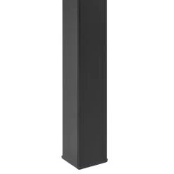 BARTICA - Tuintafel - zwart - 154 x 84 cm - Synthetisch materiaal