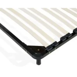 BASIC - Vrijstaande lattenbodem - Zwart - 160 x 200 cm - Staal