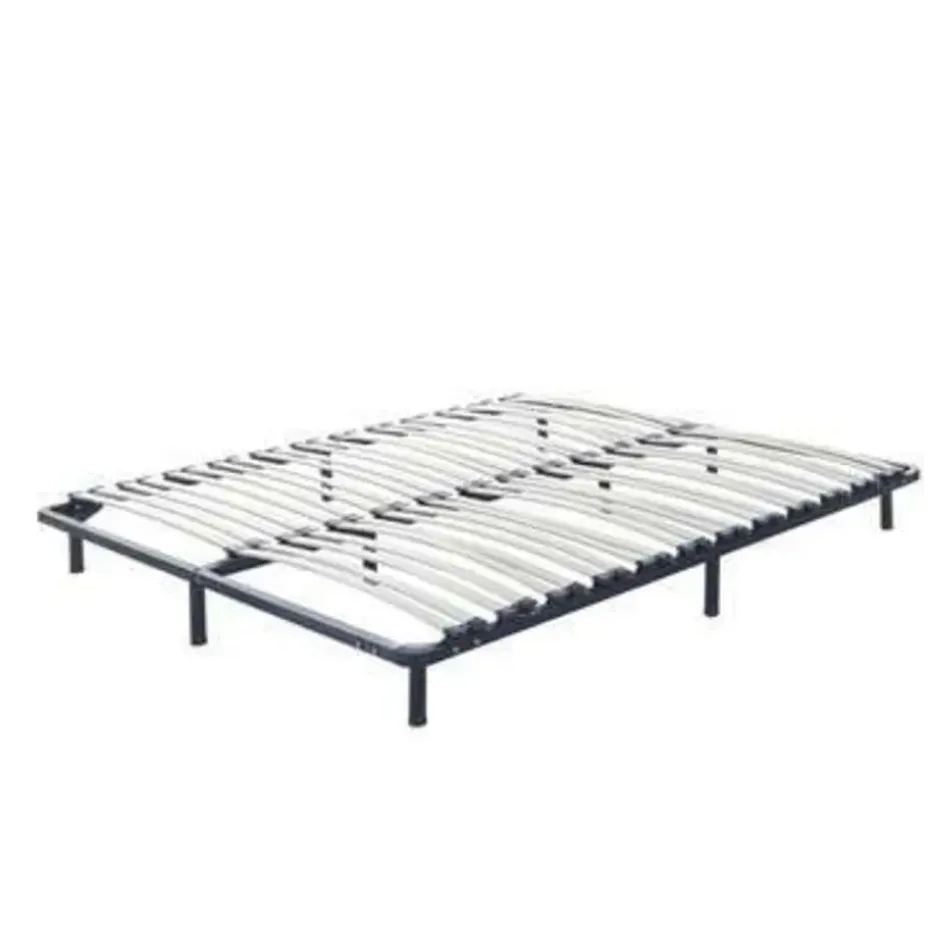 BASIC - Vrijstaande lattenbodem - Zwart - 160 x 200 cm - Staal