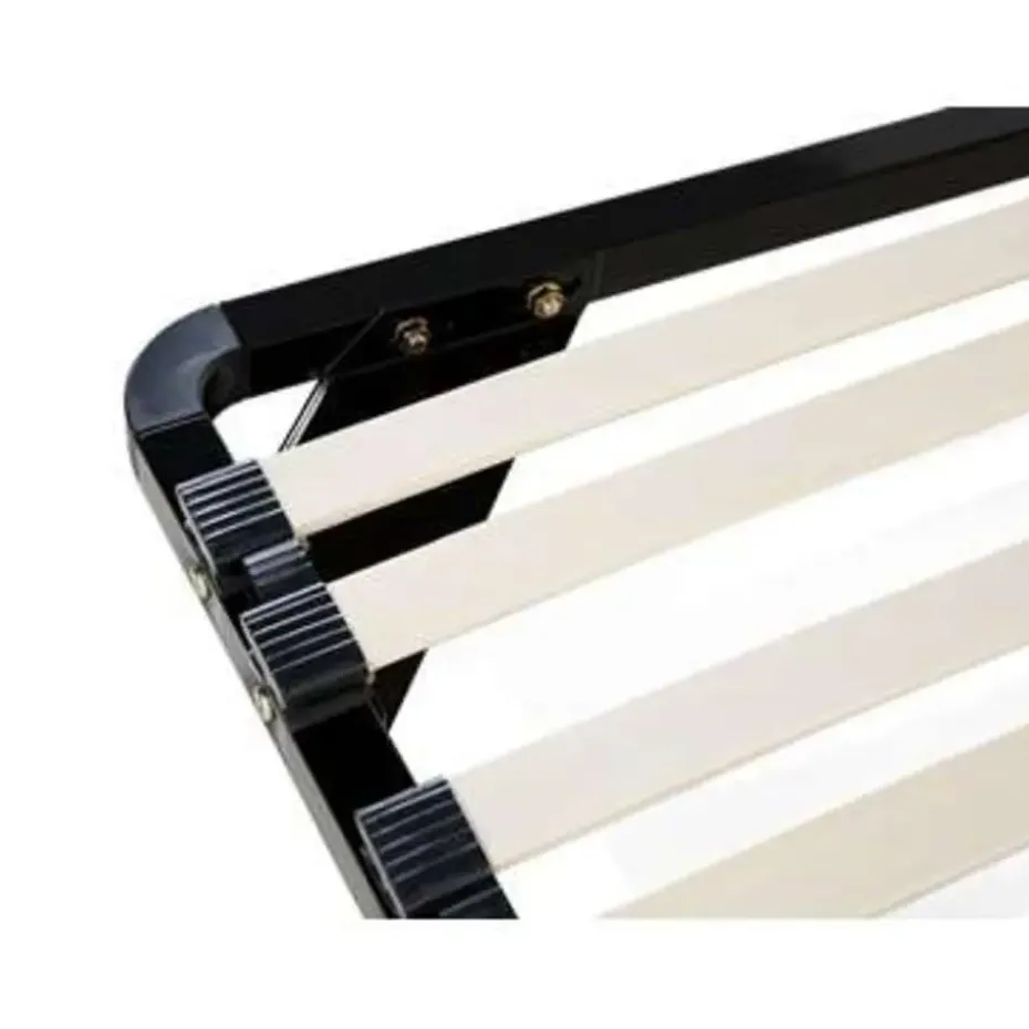 BASIC - Vrijstaande lattenbodem - Zwart - 160 x 200 cm - Staal