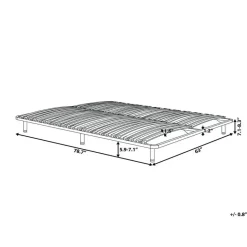BASIC - Vrijstaande lattenbodem - Zwart - 160 x 200 cm - Staal