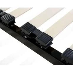 BASIC - Vrijstaande lattenbodem - Zwart - 160 x 200 cm - Staal