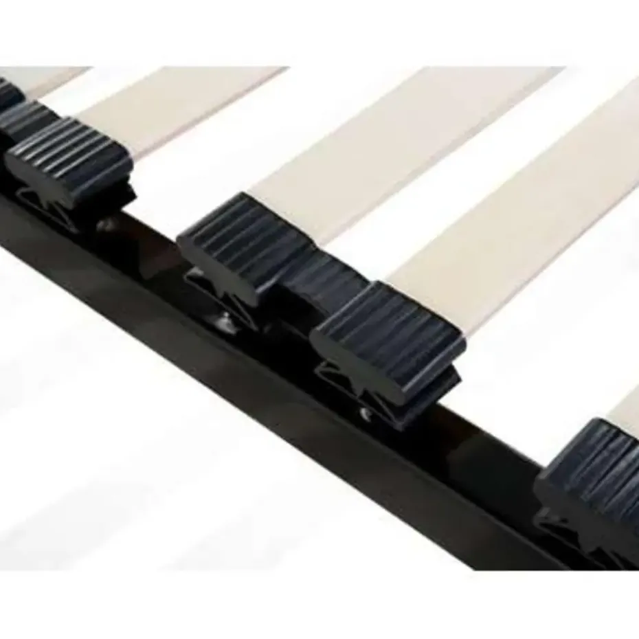 BASIC - Vrijstaande lattenbodem - Zwart - 160 x 200 cm - Staal