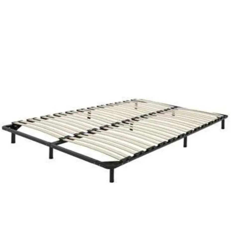 BASIC - Vrijstaande lattenbodem - Zwart - 140 x 200 cm - Staal
