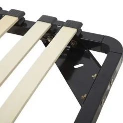 BASIC - Vrijstaande lattenbodem - Zwart - 140 x 200 cm - Staal