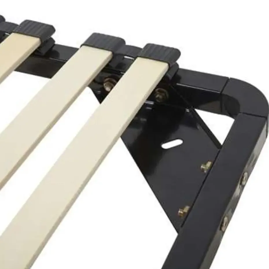 BASIC - Vrijstaande lattenbodem - Zwart - 140 x 200 cm - Staal