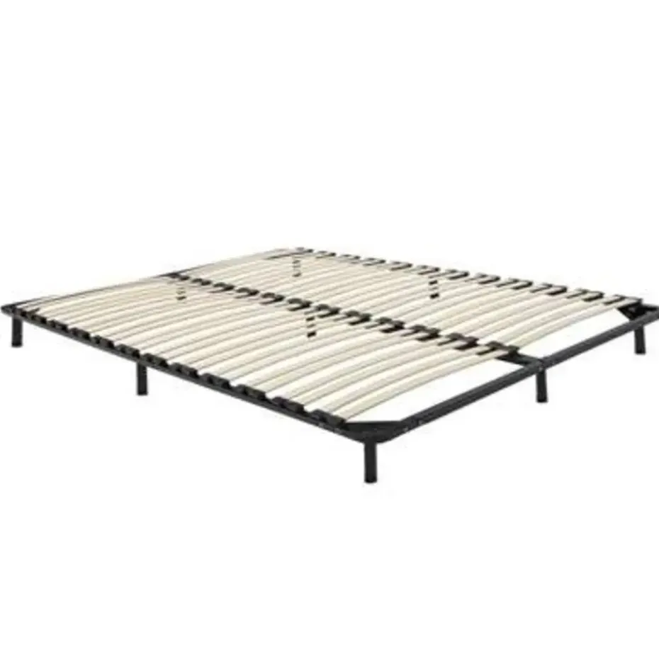 BASIC - Vrijstaande lattenbodem - Zwart - 140 x 200 cm - Staal