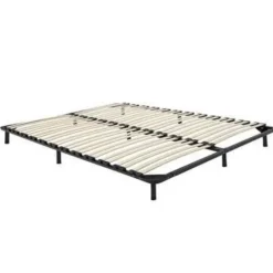 BASIC - Vrijstaande lattenbodem - Zwart - 140 x 200 cm - Staal