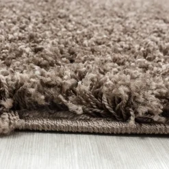 Basic Rond Shaggy vloerkleed Caramel Hoogpolig - 200 CM ROND